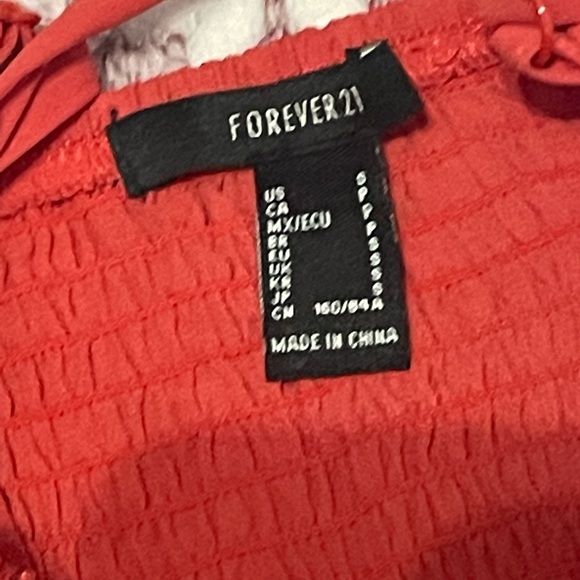 5/$10 Red Lace Slit Midi Dress - Picture 8 of 8